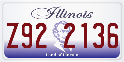 IL license plate Z922136