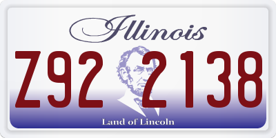 IL license plate Z922138