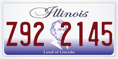 IL license plate Z922145