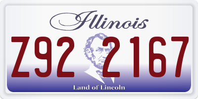 IL license plate Z922167