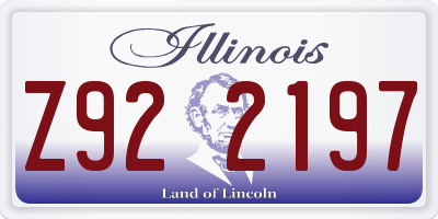 IL license plate Z922197