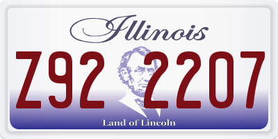 IL license plate Z922207