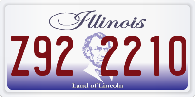 IL license plate Z922210