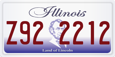IL license plate Z922212