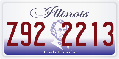 IL license plate Z922213