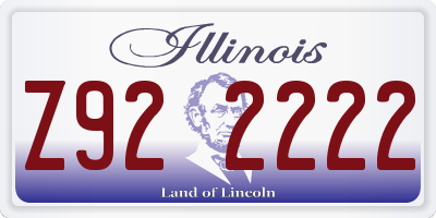 IL license plate Z922222