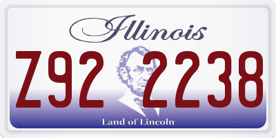IL license plate Z922238