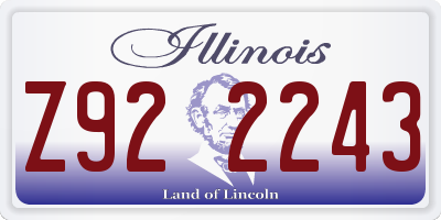 IL license plate Z922243