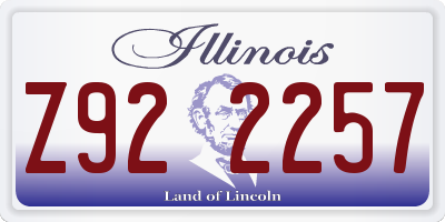 IL license plate Z922257