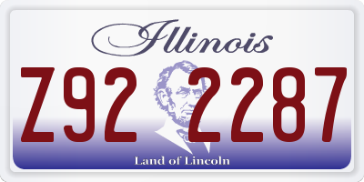 IL license plate Z922287