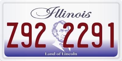 IL license plate Z922291