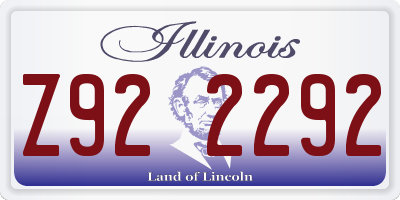 IL license plate Z922292