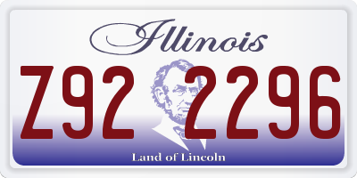 IL license plate Z922296