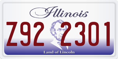 IL license plate Z922301