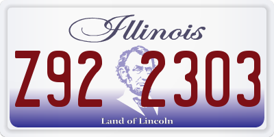IL license plate Z922303