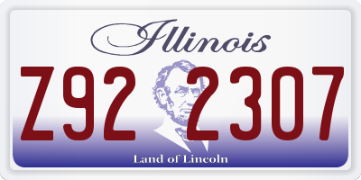 IL license plate Z922307