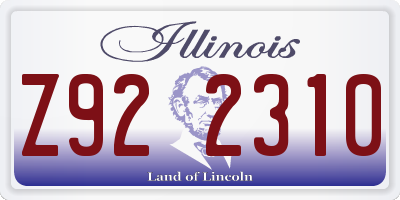 IL license plate Z922310