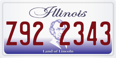 IL license plate Z922343
