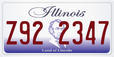 IL license plate Z922347