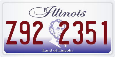 IL license plate Z922351