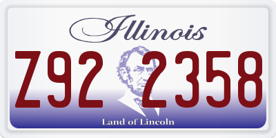 IL license plate Z922358