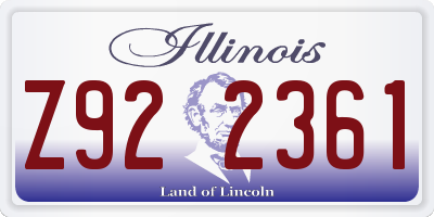 IL license plate Z922361