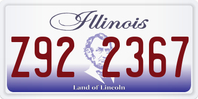 IL license plate Z922367