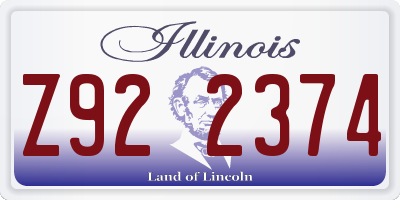 IL license plate Z922374