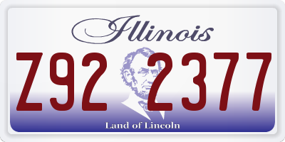 IL license plate Z922377