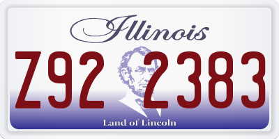 IL license plate Z922383