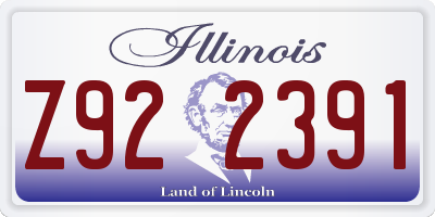IL license plate Z922391