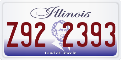 IL license plate Z922393