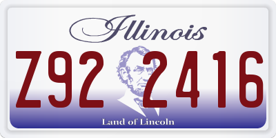 IL license plate Z922416