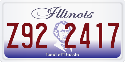 IL license plate Z922417