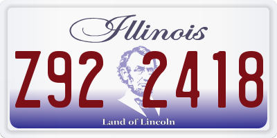 IL license plate Z922418