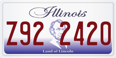 IL license plate Z922420