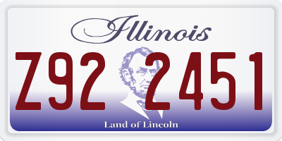 IL license plate Z922451