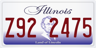 IL license plate Z922475
