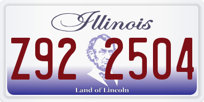 IL license plate Z922504