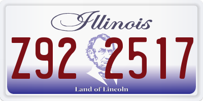 IL license plate Z922517