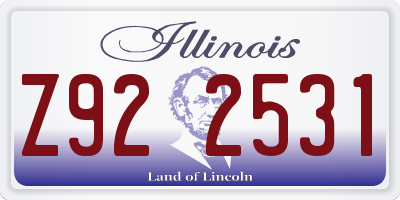 IL license plate Z922531