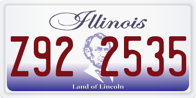 IL license plate Z922535