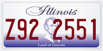 IL license plate Z922551