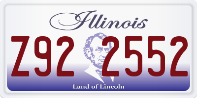 IL license plate Z922552