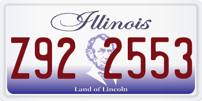 IL license plate Z922553