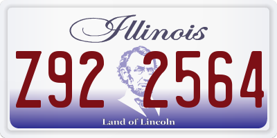 IL license plate Z922564