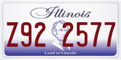 IL license plate Z922577
