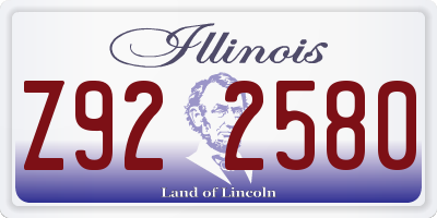 IL license plate Z922580