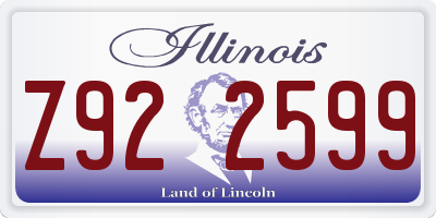 IL license plate Z922599