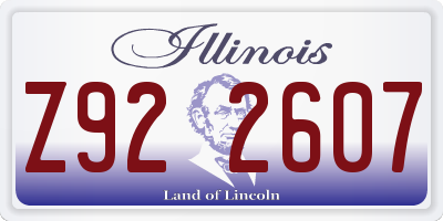 IL license plate Z922607